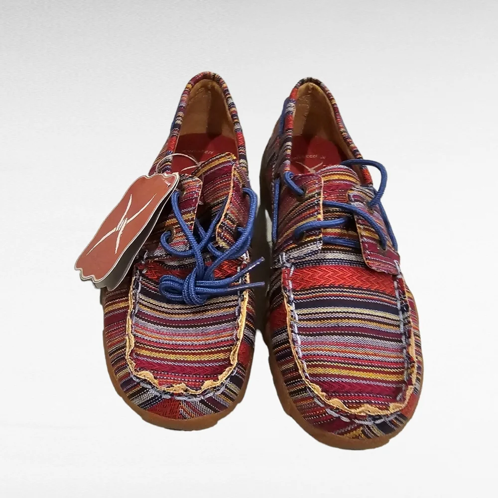 Twisted X Serape Moccasin Boat Shoes Style YDM0041 Kids Youth Size 2M